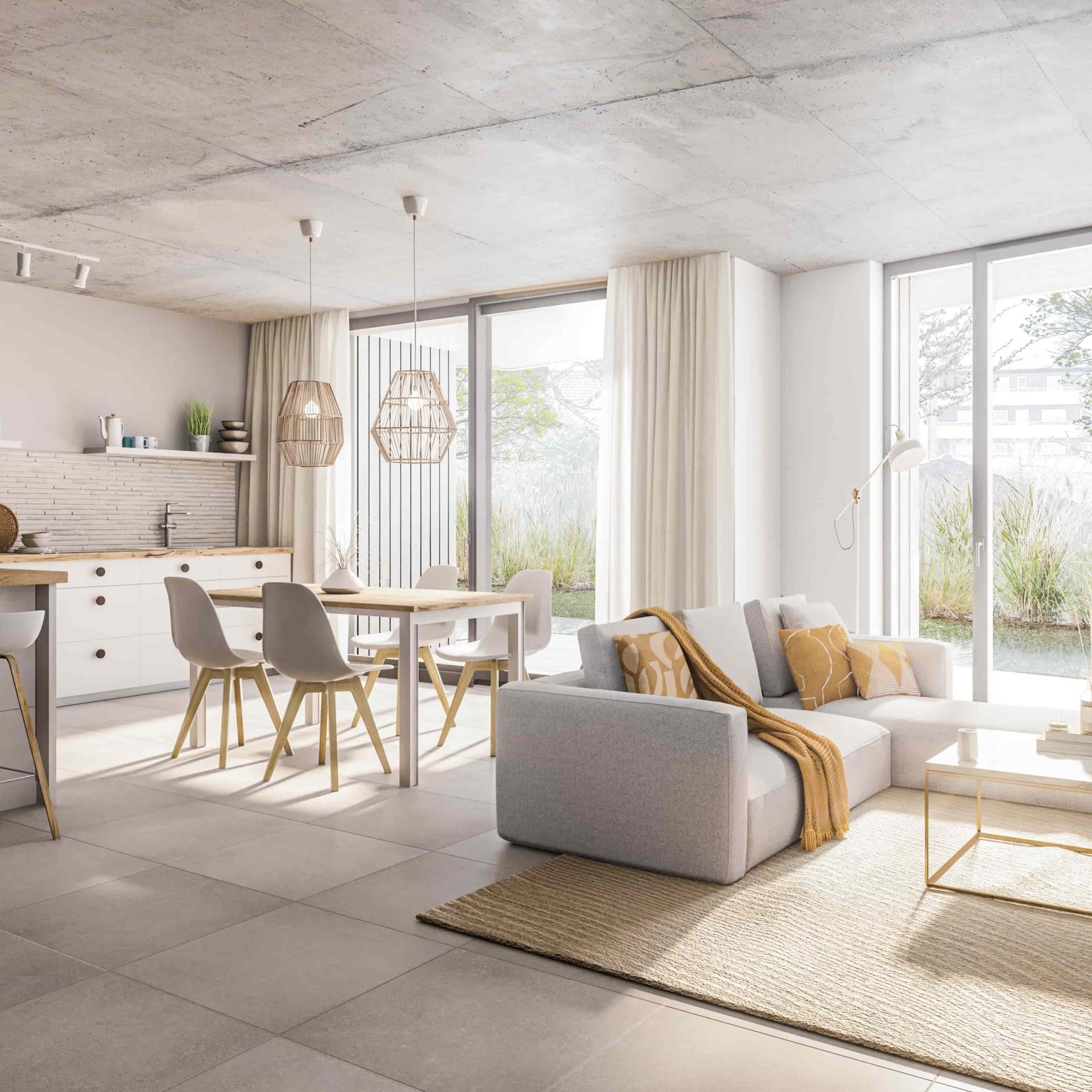 Einzimmerwohnung in Rosenheim mit minimalistischer Innenausstattung