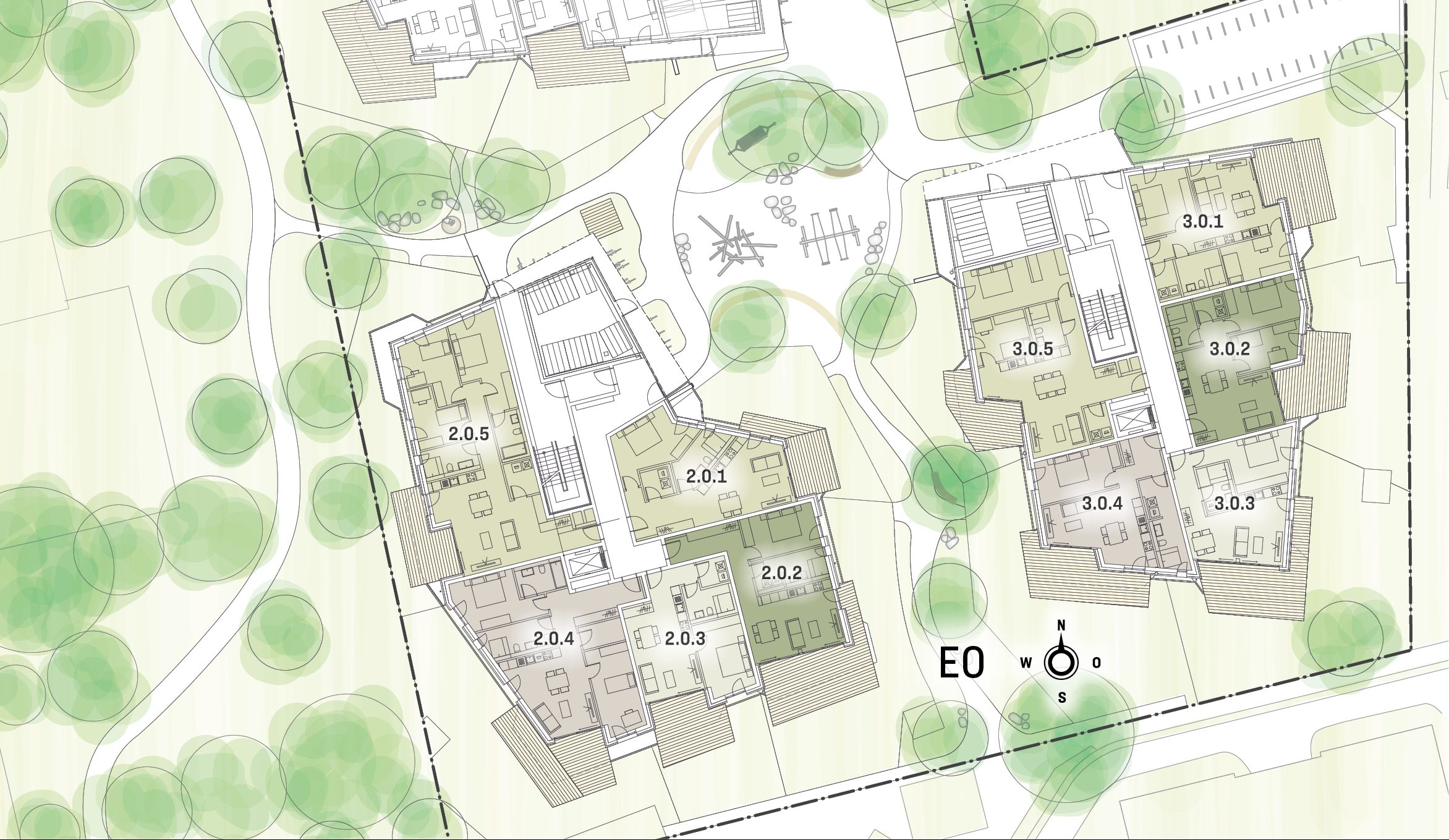 Lageplan von 4 Zimmer Wohnungen in Rosenheim