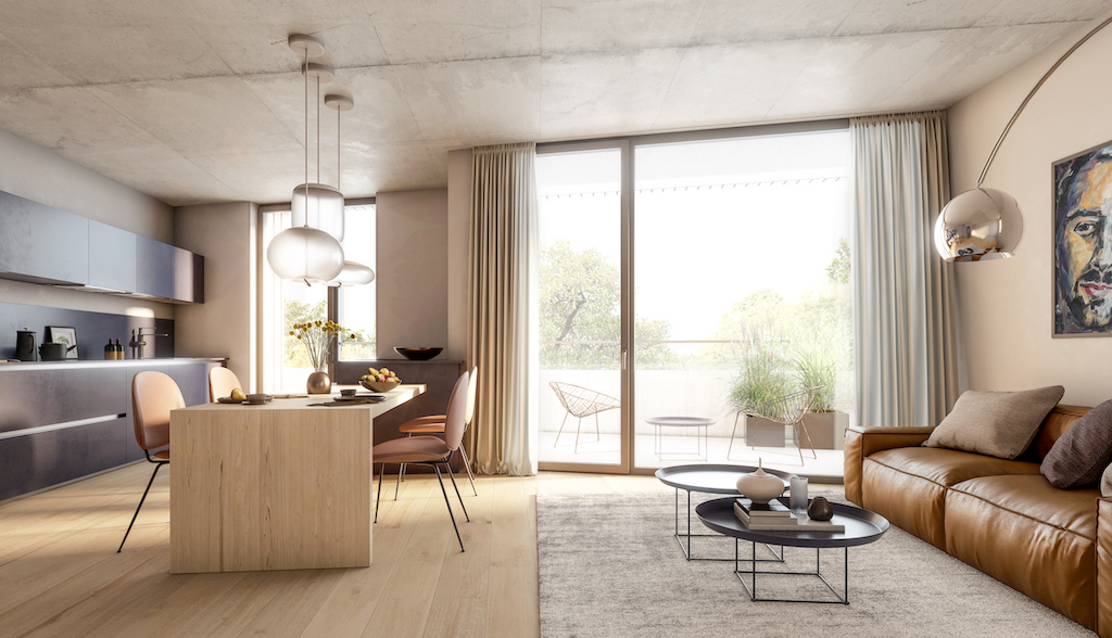 3 Zimmer Wohnung in Rosenheim, die modern und minimalistisch eingerichtet wurde